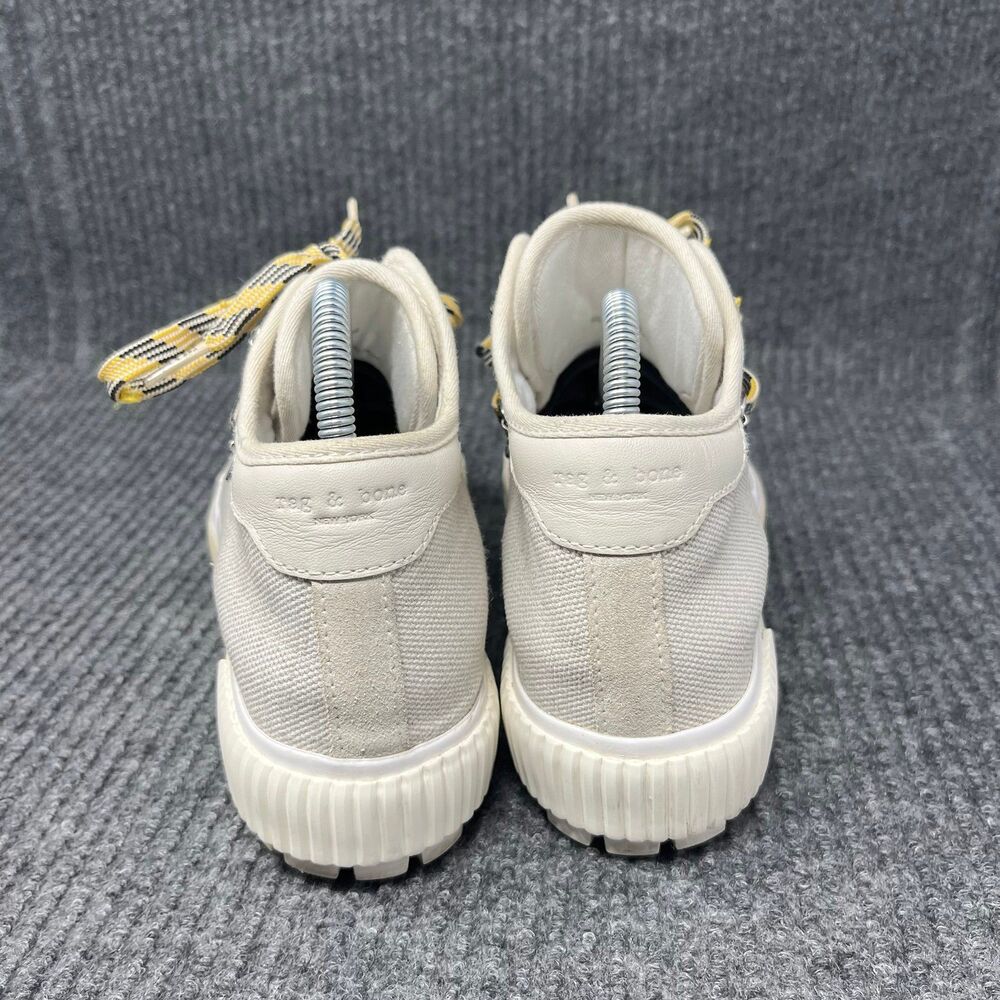 Rag & Bone Army Hiker Low Ecru White Beige Canvas Shoes Sneakers Womens 36 / 6 - Picture 4 of 7